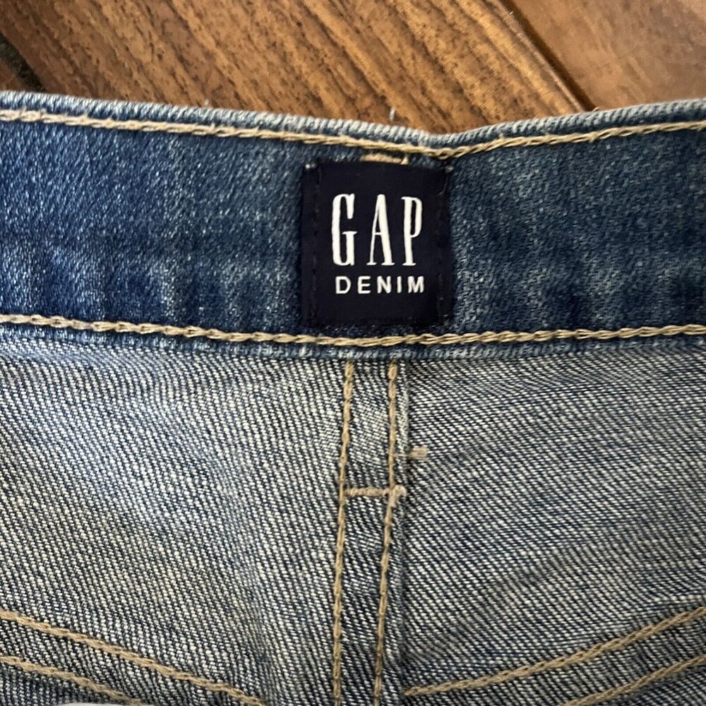 Gap 1969 High Rise Cut-Off Denim Shorts Stripe Sides Size 29 - Picture 4 of 11